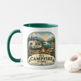 Camping-Kaffeetasse - Es ist Lagerfeuerzeit! Tasse