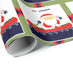 Camping-Kanue-Weihnachtsgeschenk-Verpackungspapier Geschenkpapier