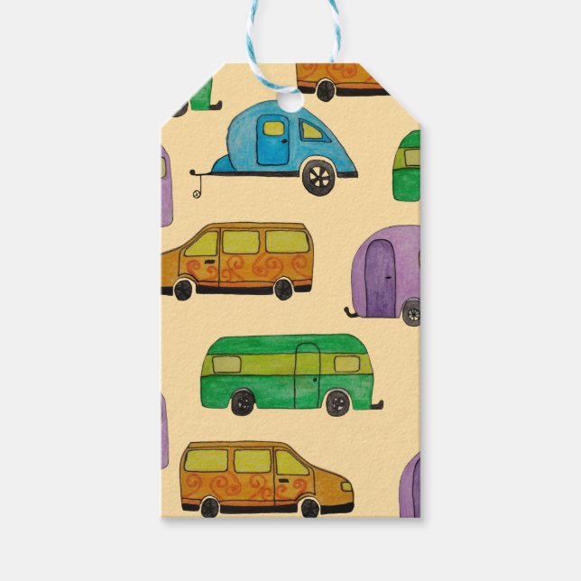 Camping-Karavane Geschenkanhänger (Vorderseite)