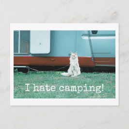 Camping Katze Postkarte