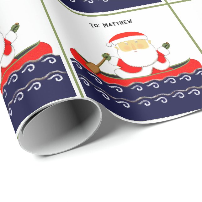Camping Kayaking Holiday Geschenk Geschenkpapier (Rolleneckpunkt)