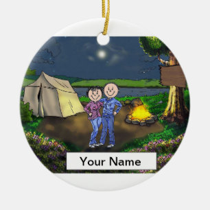 Camping Keramikornament