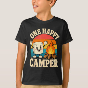 Camping-Kinder süß Marshmallow Lagerfeuer T-Shirt