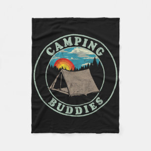 Camping-Kumpels! Lustiges Retro-Shirt für Camper-F Fleecedecke