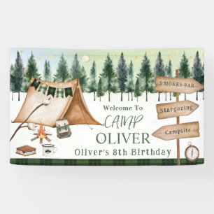 Camping Lagerfeuer Campfire S'mores Outdoor Geburt Banner