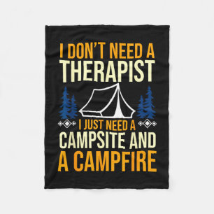 Camping-Lagerfeuer Camping-Leben Wald Camper  Fleecedecke
