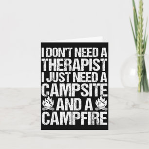 Camping-Lagerfeuer Camping-Leben Wald Camper Karte