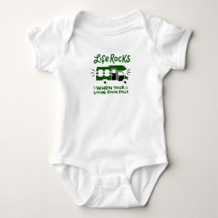 Camping Lagerfeuer Geschenk Baby Strampler