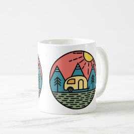 Camping Lagerfeuergebirge wandern, wandern Kaffeetasse