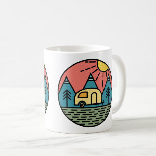 Camping Lagerfeuergebirge wandern, wandern Kaffeetasse