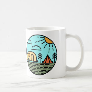 Camping Lagerfeuergebirge wandern, wandern Kaffeetasse
