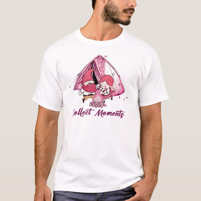 Camping Lagerfeuergebirge wandern, wandern T-Shirt (Vorderseite)