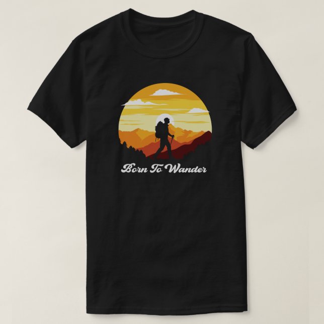 Camping Lagerfeuergebirge wandern, wandern T-Shirt (Design vorne)