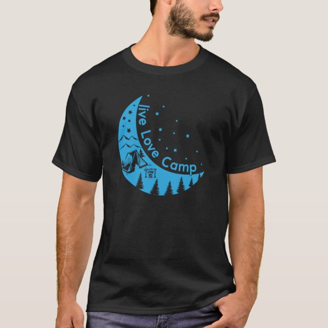 Camping Lagerfeuergebirge wandern, wandern T-Shirt (Vorderseite)