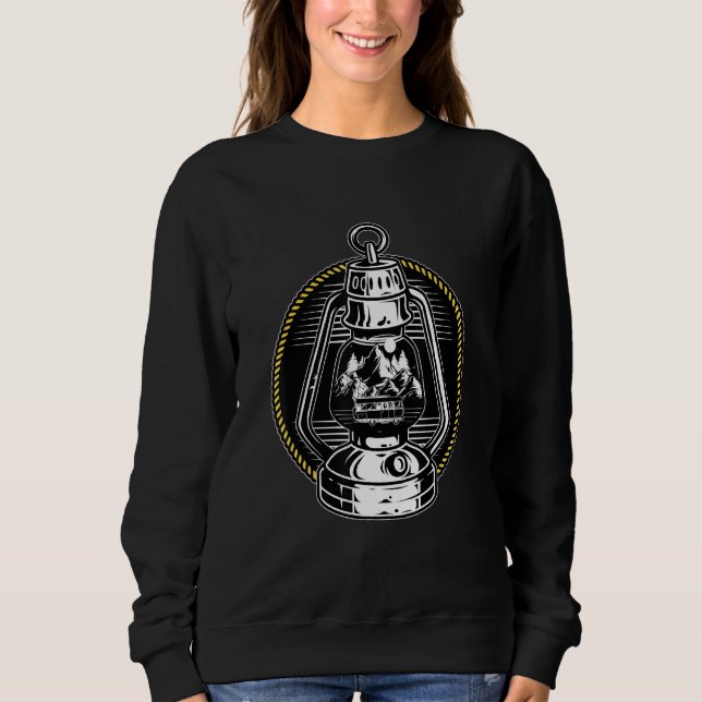 Camping Lamp I Natur Reisende Wohnwagen Motorhauer Sweatshirt (Vorderseite)