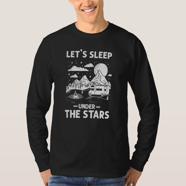 Camping Lasse Schlaf unter der Startseite T-Shirt (Vorderseite)