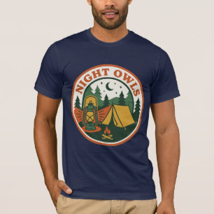 Camping-Laterne-Shirt Night Owls Zelt-T-Shirt T-Shirt