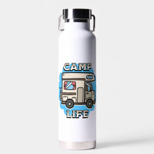 Camping-Leben   Retro-Camper personalisiert Trinkflasche