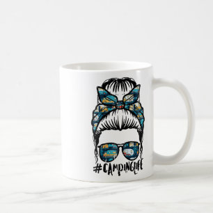 Camping-Leben Unordentlicher Dutt Camp-Camper-Mama Kaffeetasse