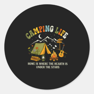 Camping-Leben Zuhause ist dort, wo das Herz unter Runder Aufkleber