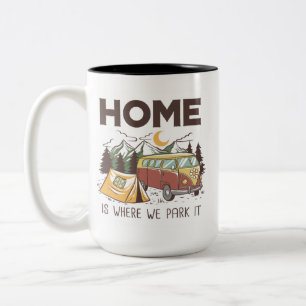 Camping-Leben Zweifarbige Tasse