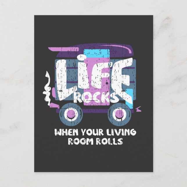 Camping - Lebensgestein Postkarte (Vorderseite)