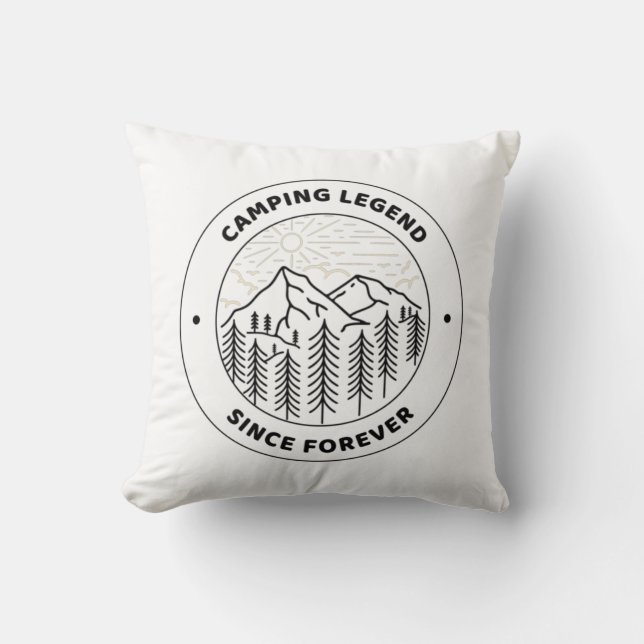 Camping Legend seit ewig Kissen (Vorderseite)