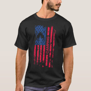 Camping liebt Patriotische Amerikanische Flagge 4. T-Shirt