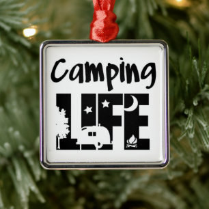 ***CAMPING LIFE*** FUN JAHRZEITIGE ORNATIONEN ORNAMENT AUS METALL