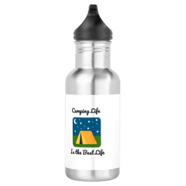Camping Life ist das beste Leben Edelstahlflasche