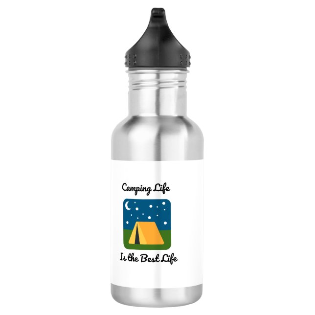 Camping Life ist das beste Leben Edelstahlflasche (Rechts)