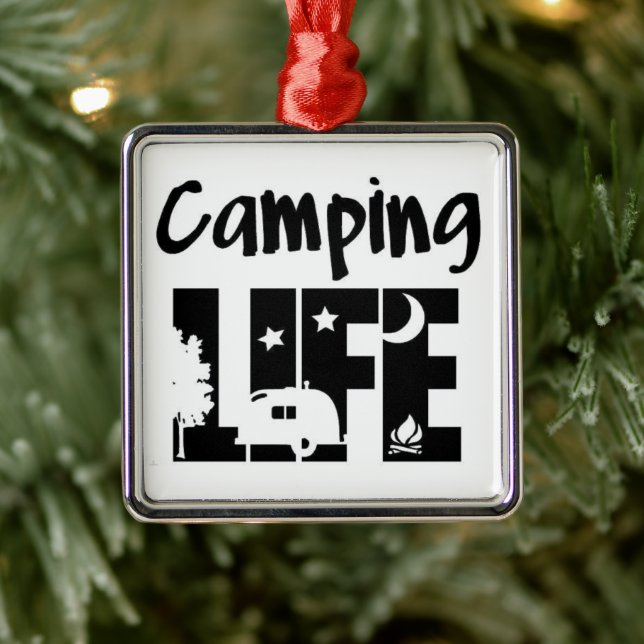 ***CAMPING LIFE*** JEDERZEIT ORNAMENT AUS METALL (Baum)