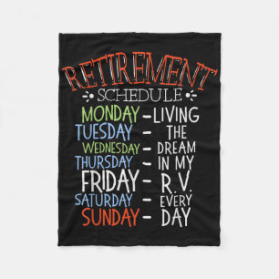 Camping Life Retirement Zeitplan Van Rv Camper Fan Fleecedecke