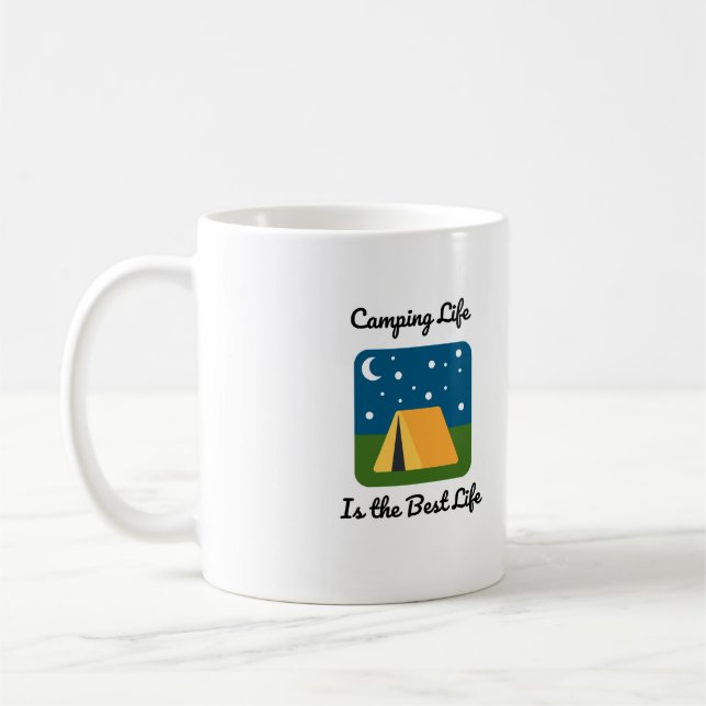Camping Life si la meilleure vie Mug (Gauche)