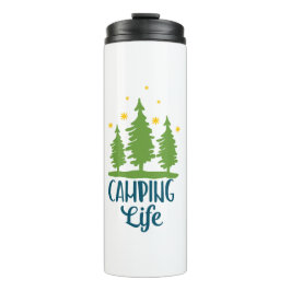 Camping Life Typografie Thermosbecher