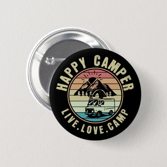 Camping - Live. Liebe. Lager im Freien Button (Vorne & Hinten)