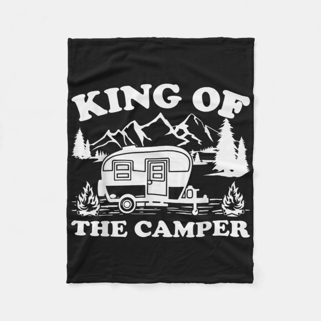Camping Lover Camper Van King vom Camper Fleecedecke (Vorderseite)