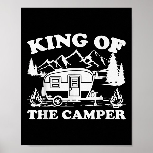 Camping Lover Camper Van King vom Camper Poster (Vorne)