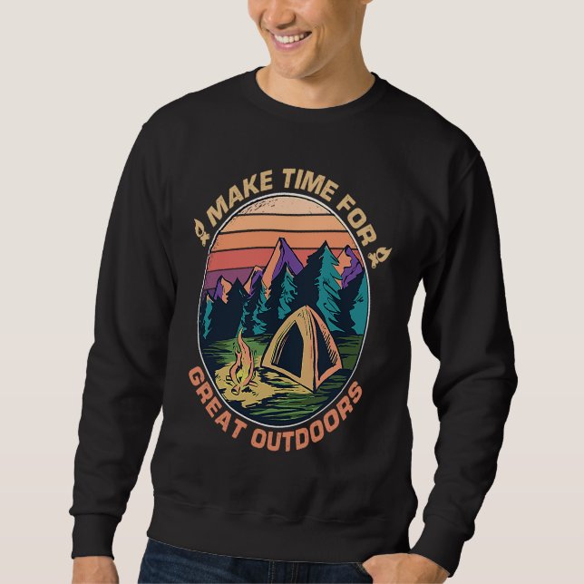 Camping Lover Camping Crew Campfire Camper Camp Sweatshirt (Vorderseite)