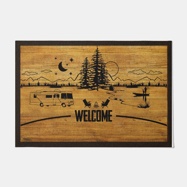 Camping Lovers Mat, Campervan Decor Fußmatte (Vorderseite)