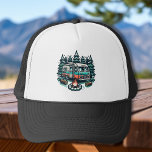 Camping Lovers Retro RV Camper Truckerkappe<br><div class="desc">Niedliche Retrografik eines RV in Vintagen Farben.</div>