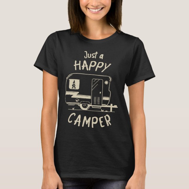 Camping Lucky Caravan Camper Motorhome Outdoor Tra T-Shirt (Vorderseite)