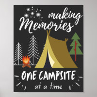 Camping macht Erinnerungen zu einem Campingplatz
