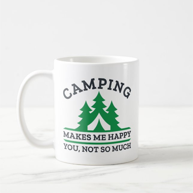 Camping macht mich glücklich kaffeetasse (Links)
