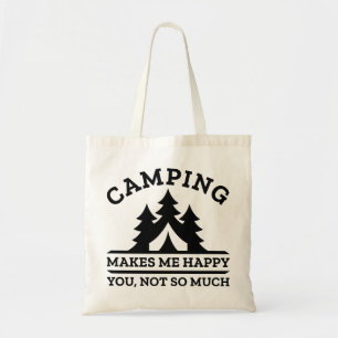 Camping macht mich glücklich tragetasche