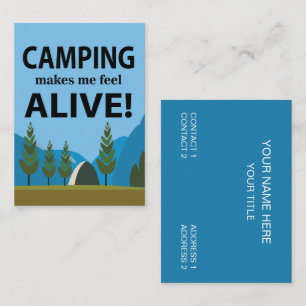 Camping Macht Mich Lebendig Camping Visitenkarte