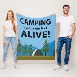 Camping macht mich zu einem lebendigen Camping Fleecedecke