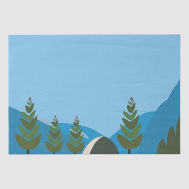 Camping macht mich zu einem lebendigen Camping Seidenpapier (Vorderseite)