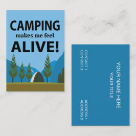 Camping macht mich zu einem lebendigen Camping Visitenkarte