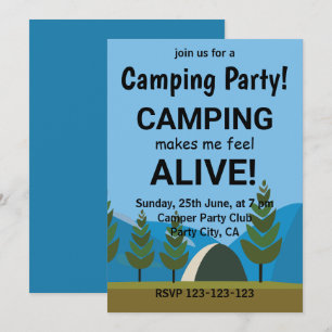 Camping macht mich zum Camping-Party Einladung